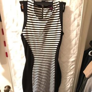 Stripped midi dress